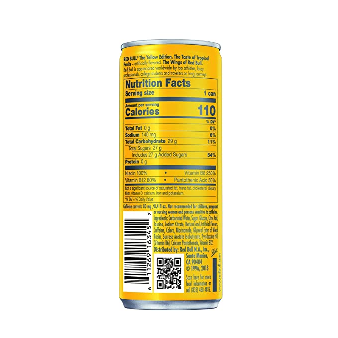 Red Bull Yellow 250ML